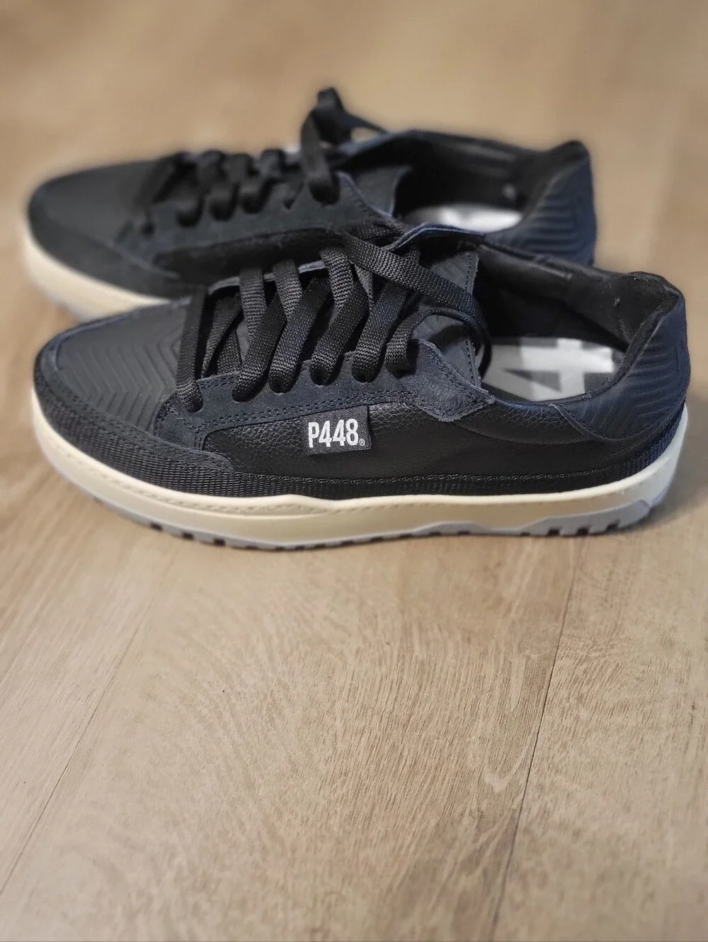 Brand New Black P448 Olli low top, Platform Leather Sneakers Women's Size 38/7.5